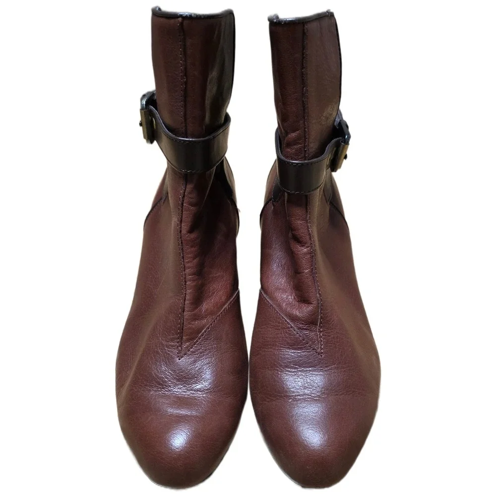 Rockport Adiprene by Adidas Wedge Ankle Boots Women's US 6 Brown‎ Leather Buckle